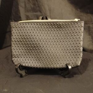 ipsy Gray Cosmetic Bag with Sleek Texture Design